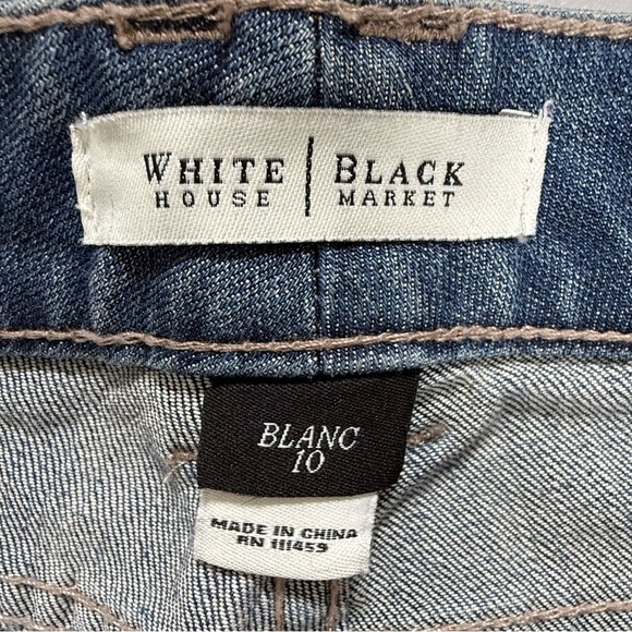 White House Black Market Blue Flare Jeans - Picture 4 of 7